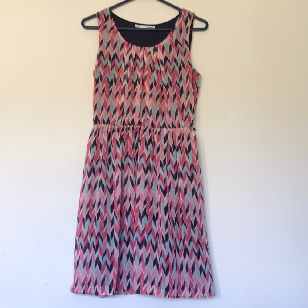 Patterned dress-pink and blue